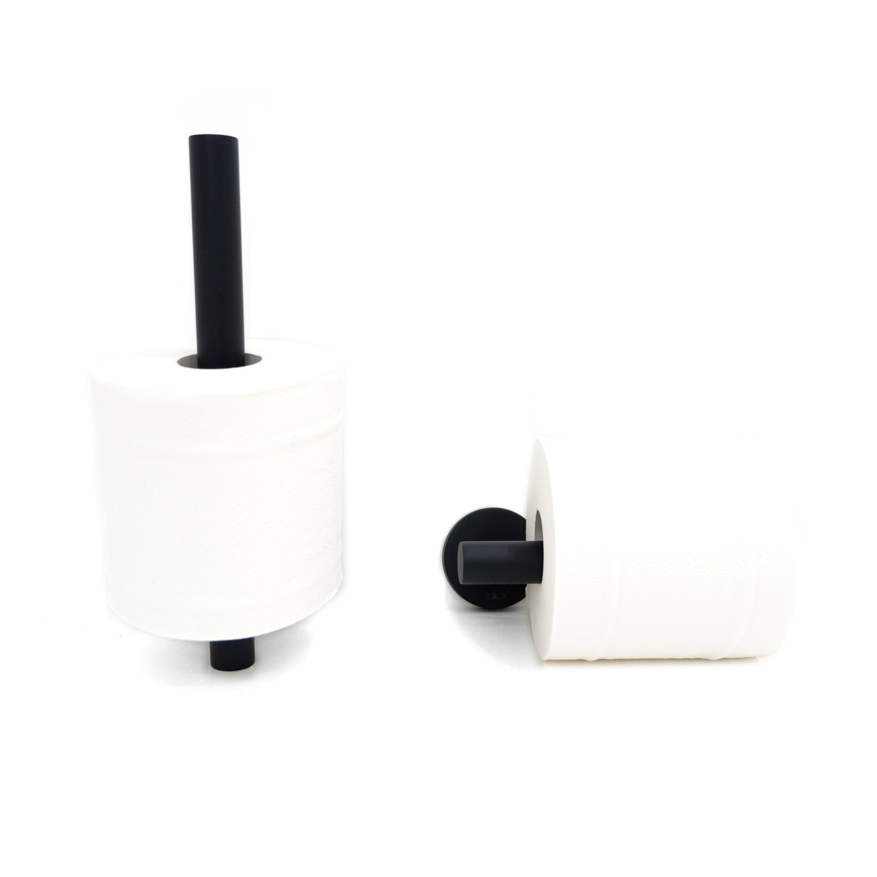 スペアトイレットペーパーホルダー｜40851 SCALA MB ロールホルダー ペーパーストッカー 壁設置タイプ 幅6cm 高さ25cm 奥行き9.1cm 18/10ステンレス製 マットブラック SP50