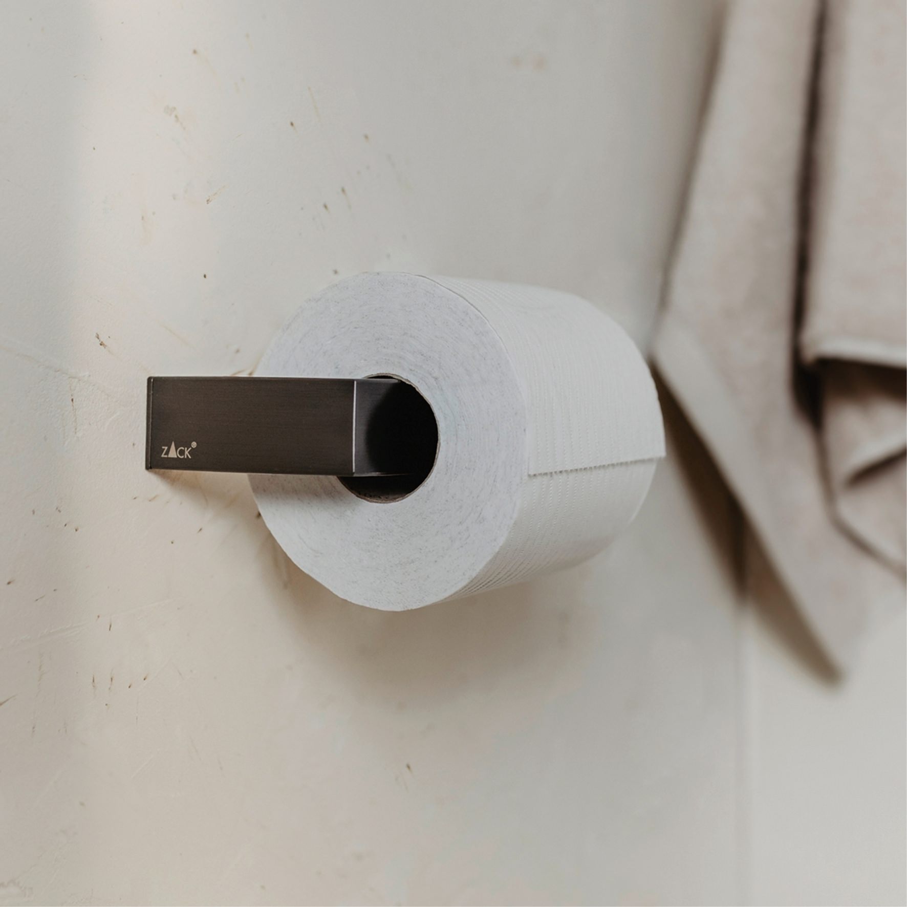 トイレットペーパーホルダー｜40875 LINEA GP ロールホルダー ペーパーストッカー 壁設置タイプ 18/10ステンレス製 グラファイト仕上げ