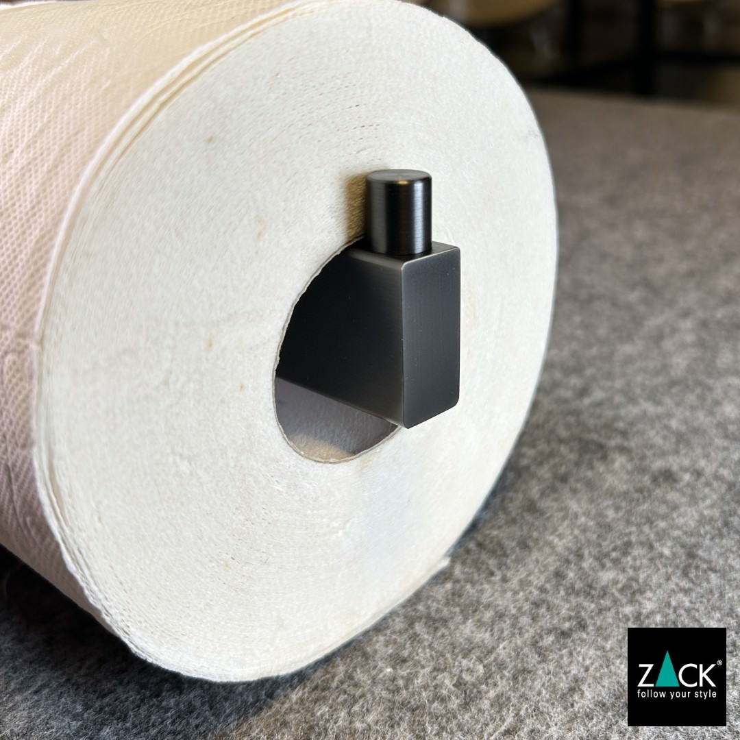 トイレットペーパーホルダー｜40875 LINEA GP ロールホルダー ペーパーストッカー 壁設置タイプ 18/10ステンレス製 グラファイト仕上げ