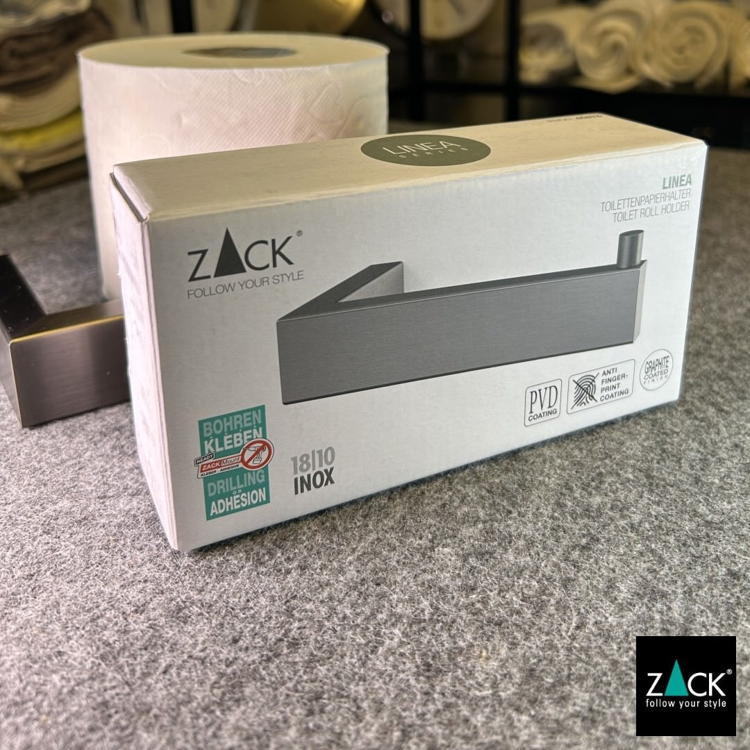 トイレットペーパーホルダー｜40875 LINEA GP ロールホルダー ペーパーストッカー 壁設置タイプ 18/10ステンレス製 グラファイト仕上げ