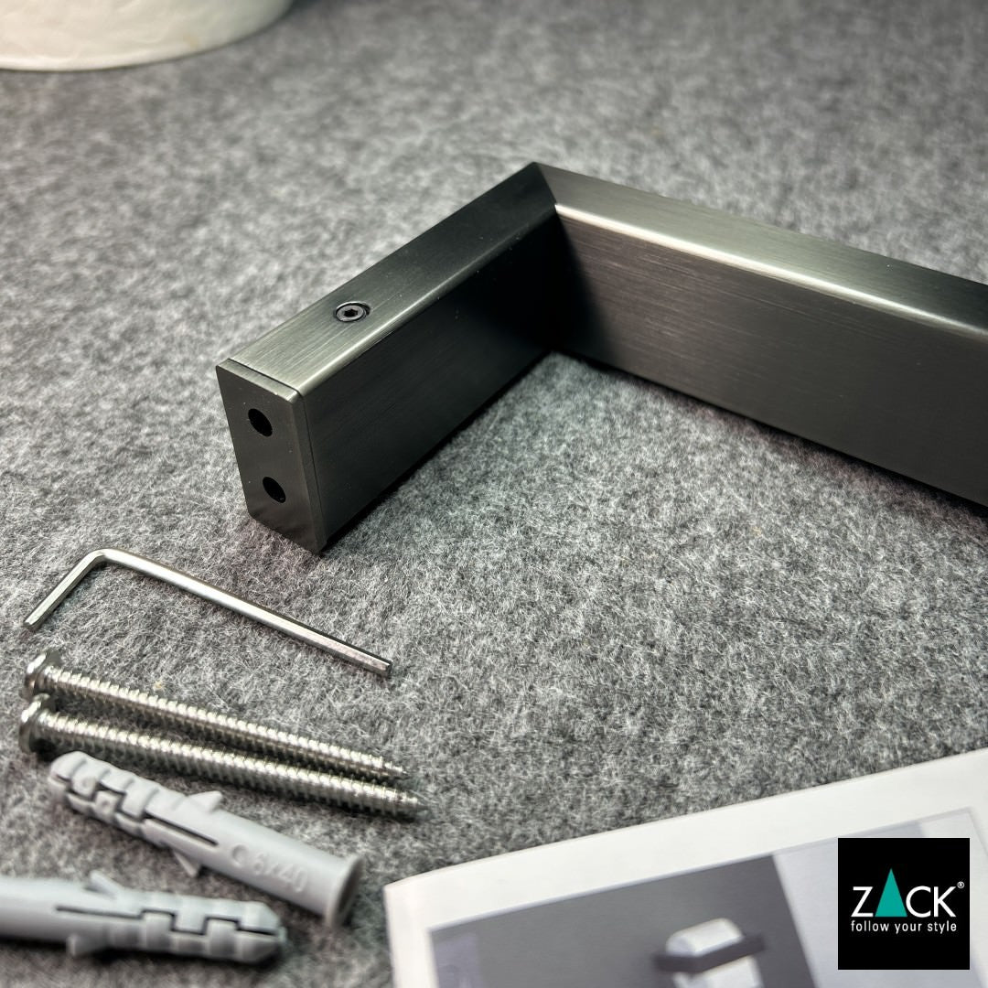 トイレットペーパーホルダー｜40875 LINEA GP ロールホルダー ペーパーストッカー 壁設置タイプ 18/10ステンレス製 グラファイト仕上げ