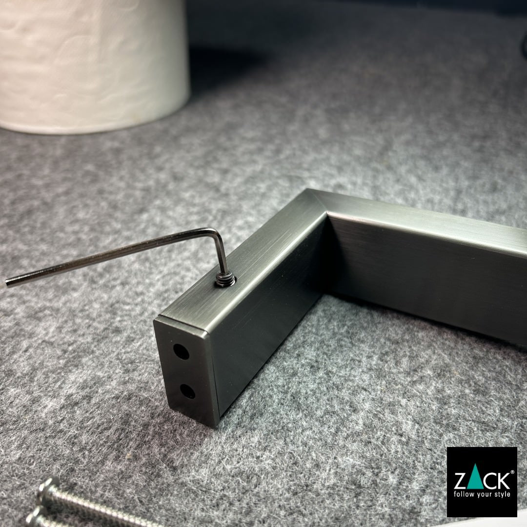 トイレットペーパーホルダー｜40875 LINEA GP ロールホルダー ペーパーストッカー 壁設置タイプ 18/10ステンレス製 グラファイト仕上げ