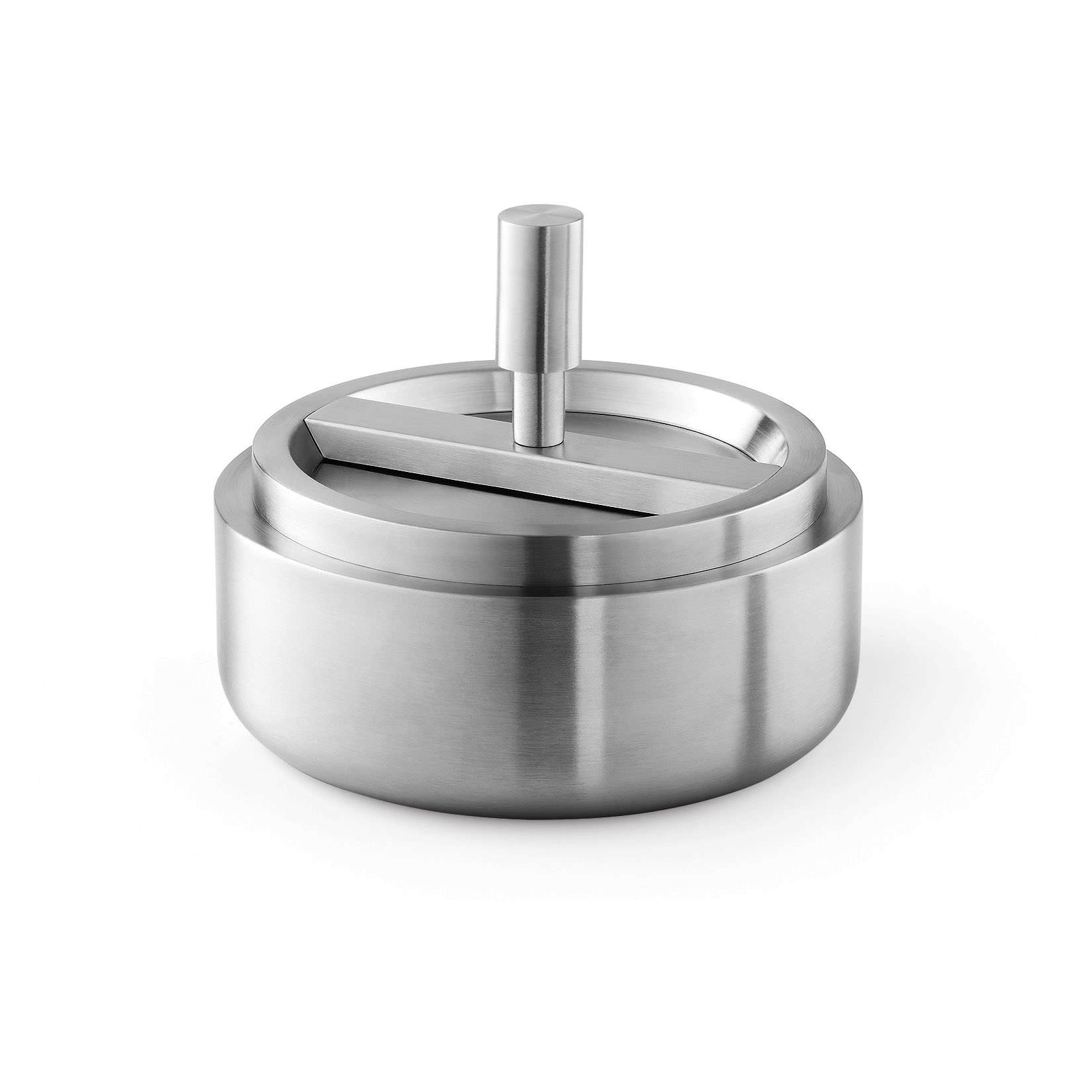 リボルビングアッシュトレイ｜50163 CONTAS HL 回転式灰皿 吸殻入れ 高さ11cm 18/10ステンレス製 ヘアライン仕上げ