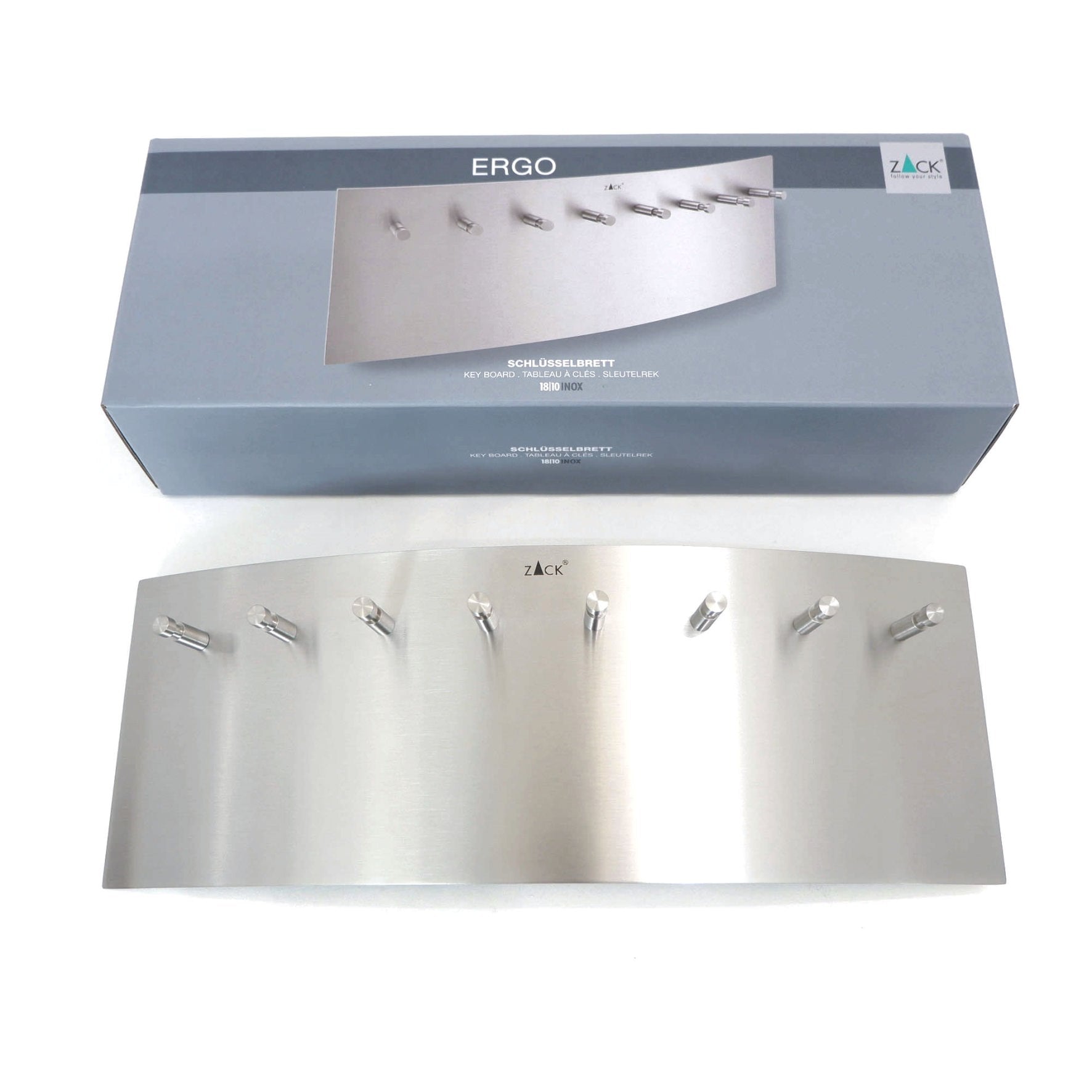 キーボードラック｜50579 ERGO HL 鍵収納ケース 鍵収納 キースタンド キャビネット 高さ12.5cm 幅35cm 18/10ステンレス製 ヘアライン仕上げ H1