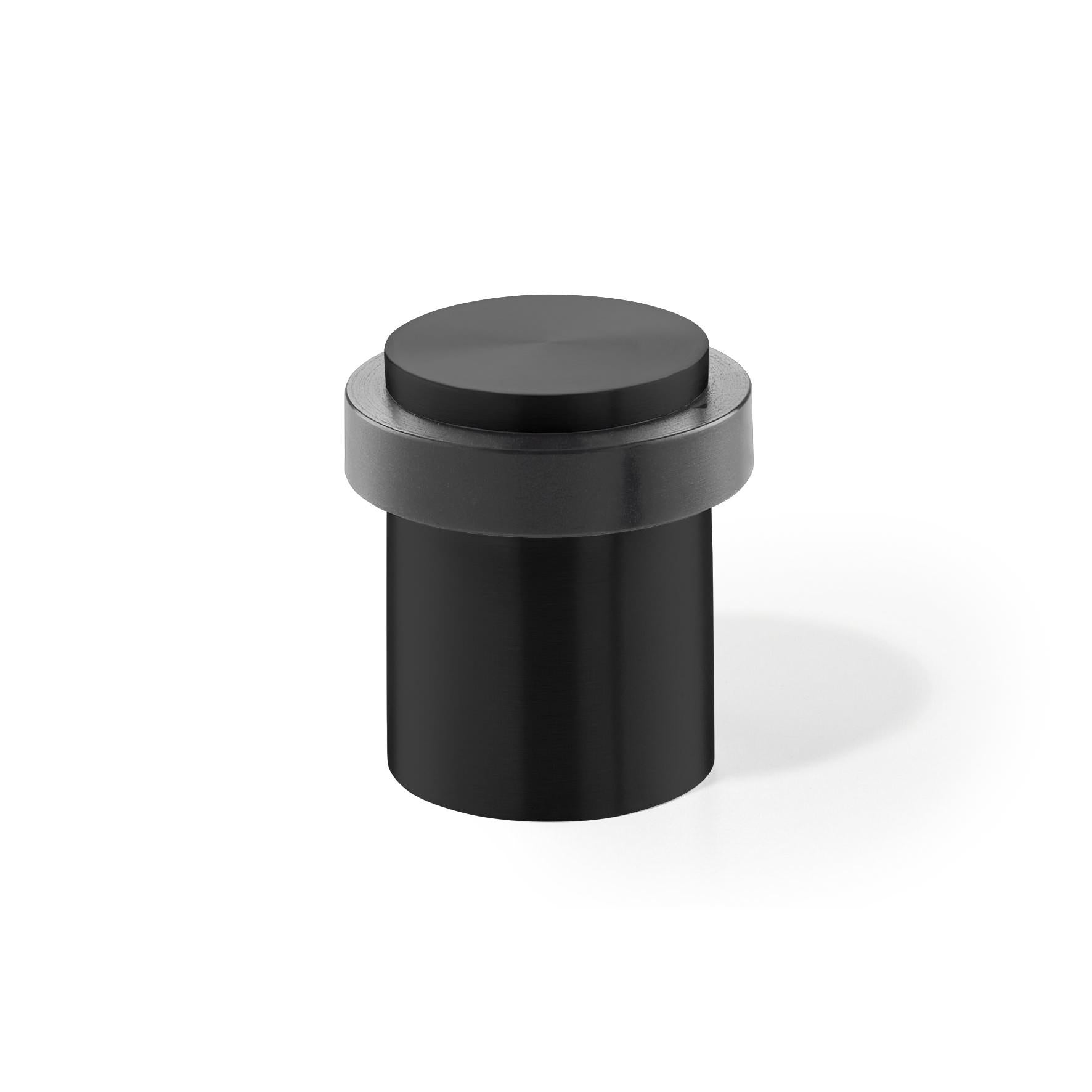 ドアストッパー｜50633 ARGOS MB 玄関ストッパー 扉ストッパー 固定タイプ 戸当り 床付 直径5cm 高さ5cm 18/10ステンレス製 マットブラック H1