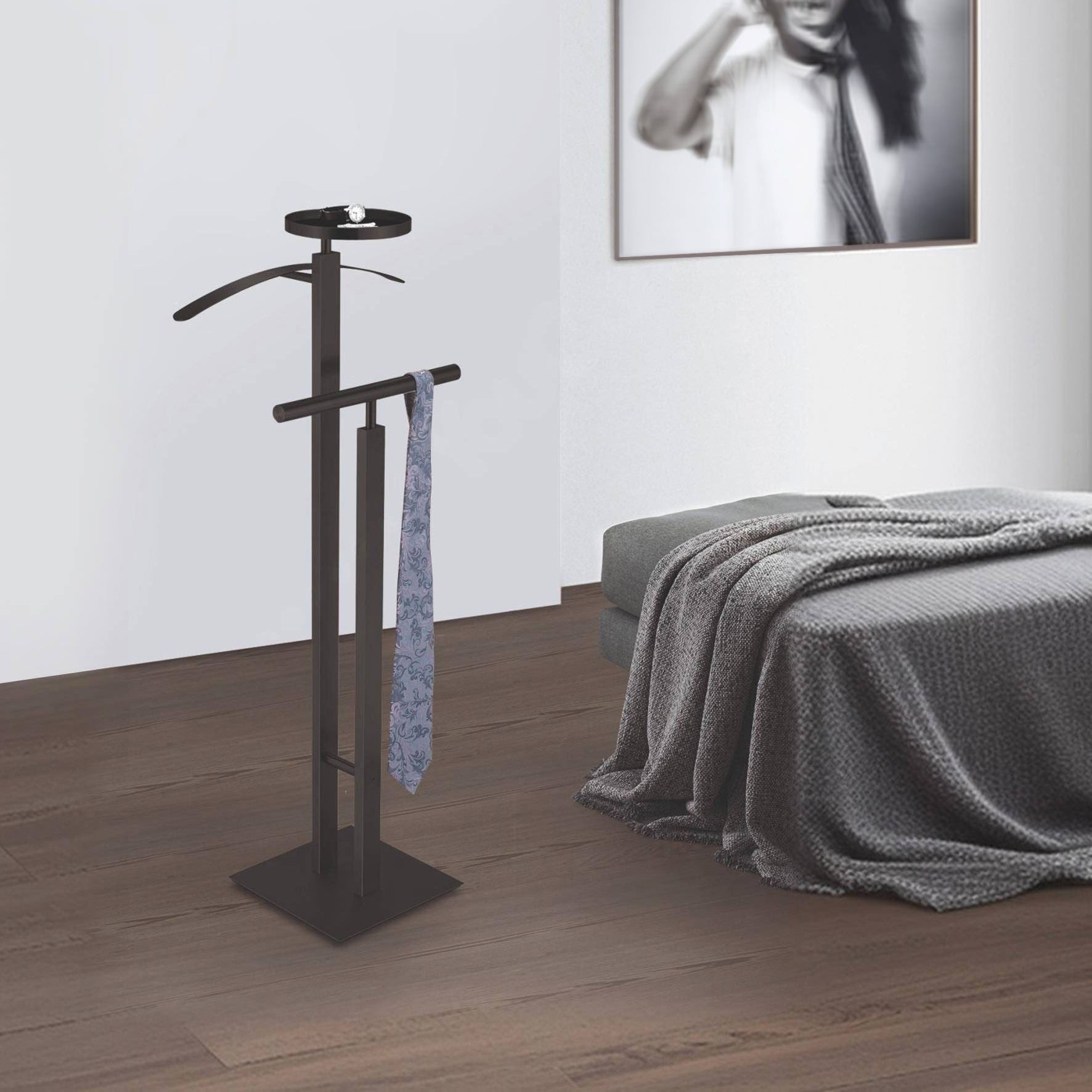 バレット｜50636 ATACIO MB コートスタンド 収納ラック 収納スタンド 高さ108cm ベース幅45cm 奥行き30cm 18/10ステンレス製 マットブラック SP50