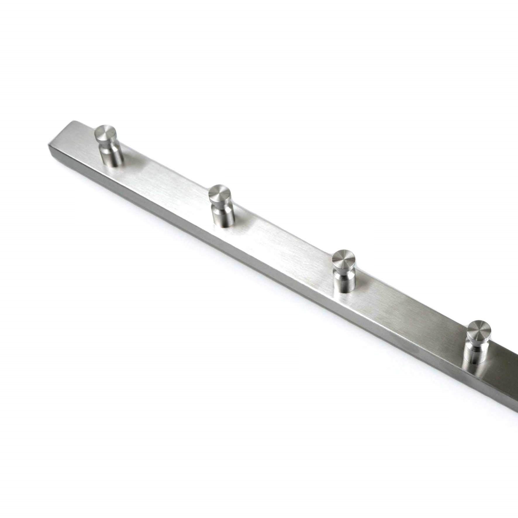 コートラック｜50657 ACCOLO HL コートフック ハンガー掛け コート用フック 4本フック 長さ40cm 高さ3cm 厚み1.5cm フック長さ3cm 18/10ステンレス製 ヘアライン仕上げ