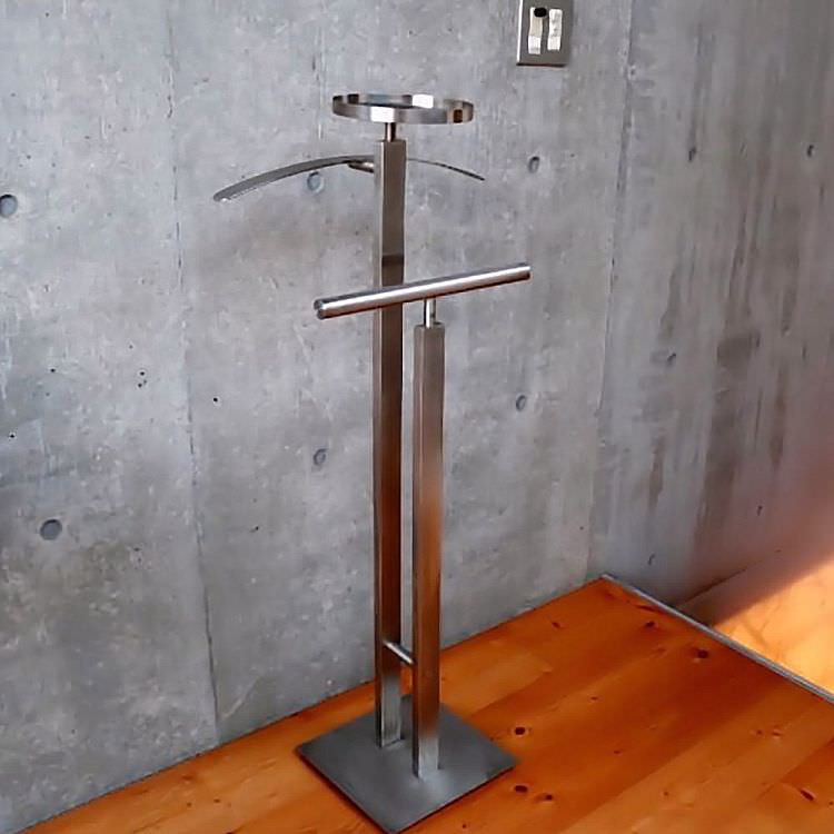 バレット｜50671 ATACIO HL コートスタンド 収納ラック 収納スタンド 高さ108cm ベース幅45cm 奥行き30cm 18/10ステンレス製 ヘアライン仕上げ