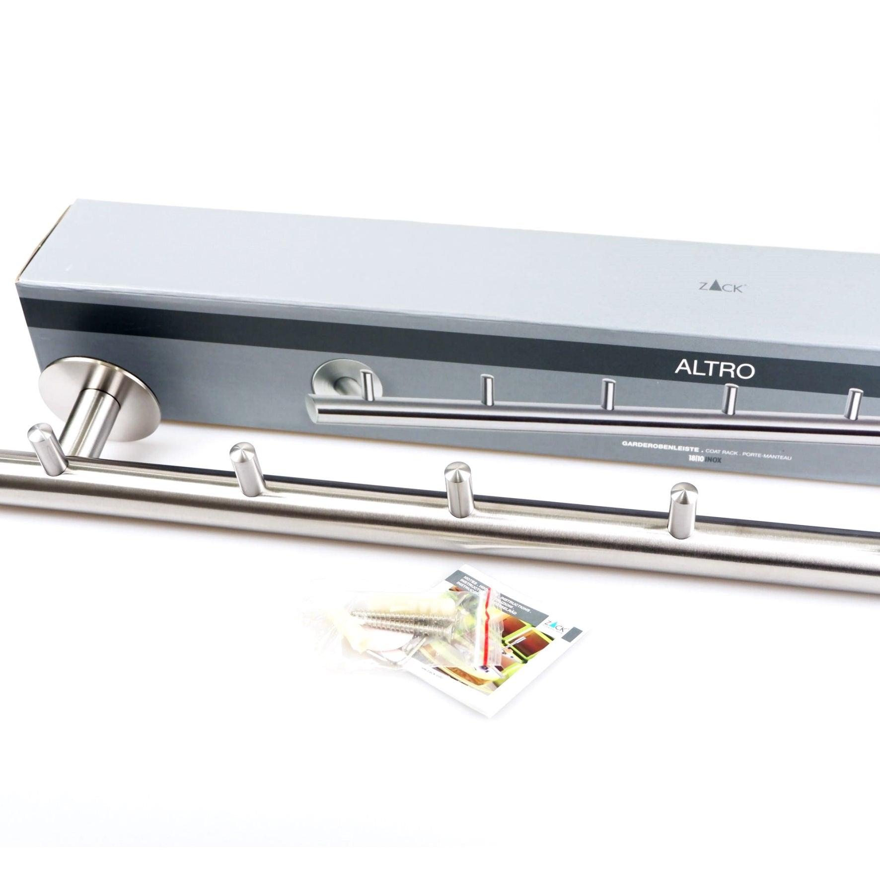 コートラック｜50673 ALTRO HL コートフック ハンガー掛け コート用フック 7本フック 長さ70cm 高さ7.6cm フック長さ3.1cm 18/10ステンレス製 ヘアライン仕上げ H2-39