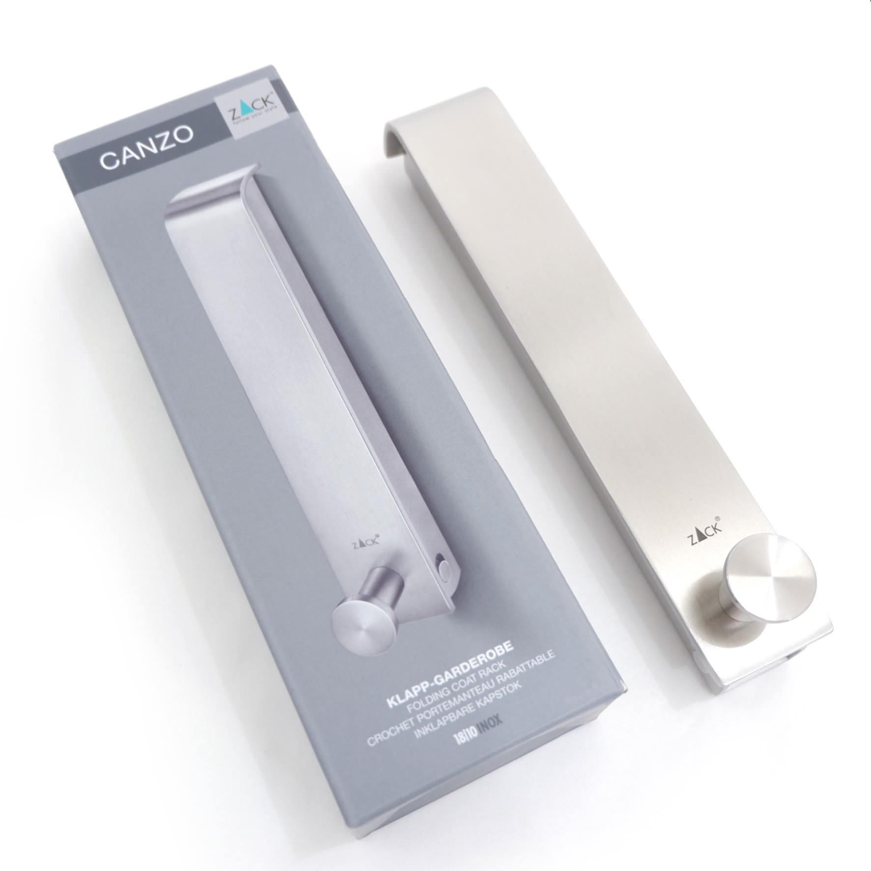 コートハンガー｜50680 CANZO HL ハンガー掛け コート用フック 帽子掛け 開閉可 高さ23cm 幅4cm 奥行き約6cm 18/10ステンレス製 ヘアライン仕上げ H1