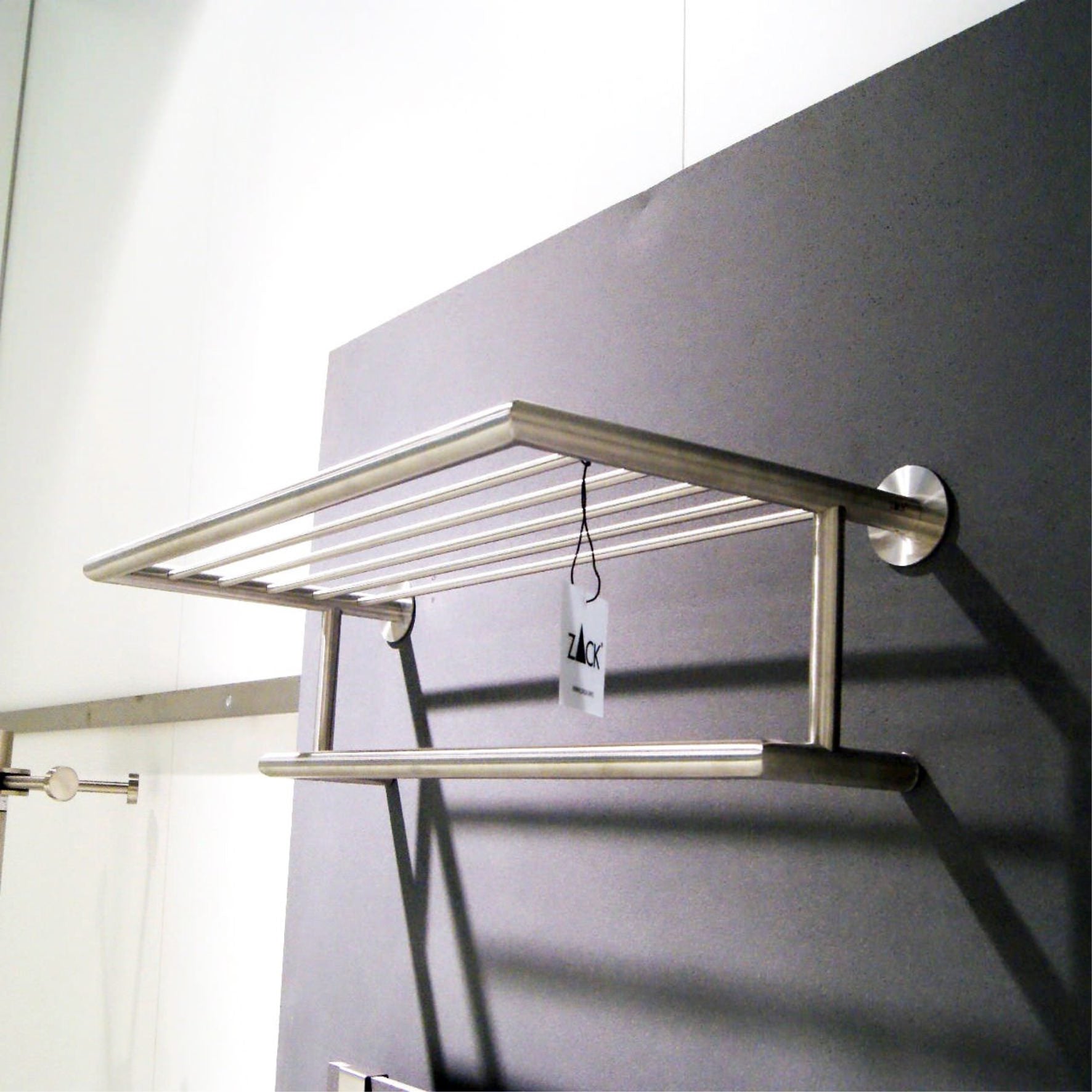 コートラック｜50683 ETERNO HL コート掛け 収納ラック 衣類掛け 壁設置タイプ 幅66cm 高さ19cm 奥行き29cm 18/10ステンレス製 ヘアライン仕上げ H1