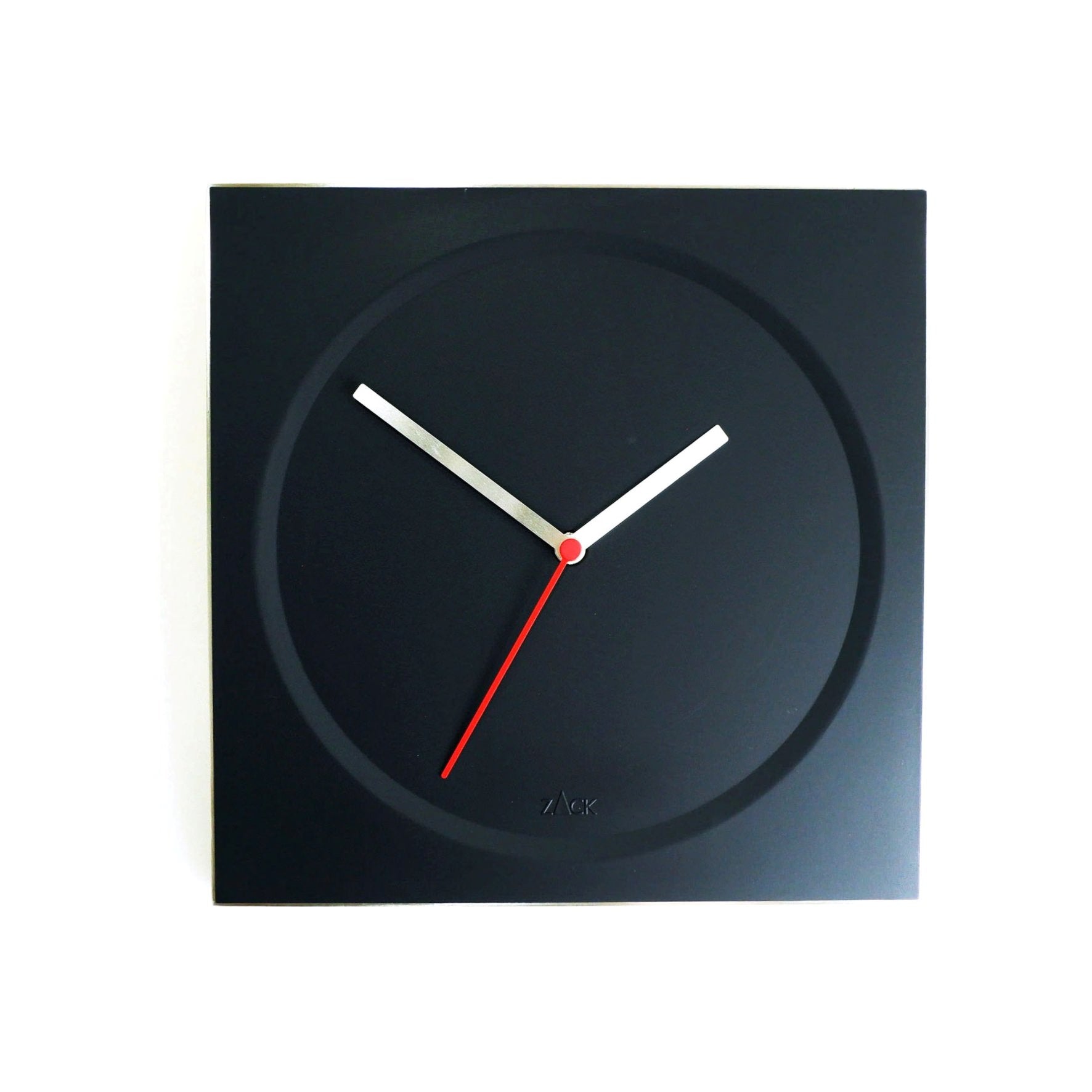 ウォールクロック｜60050 HOYO HL 壁掛け時計 ステップ式 幅26cm 高さ26cm 厚み3.5cm 18/10ステンレス製 ヘアライン仕上げ H2-490