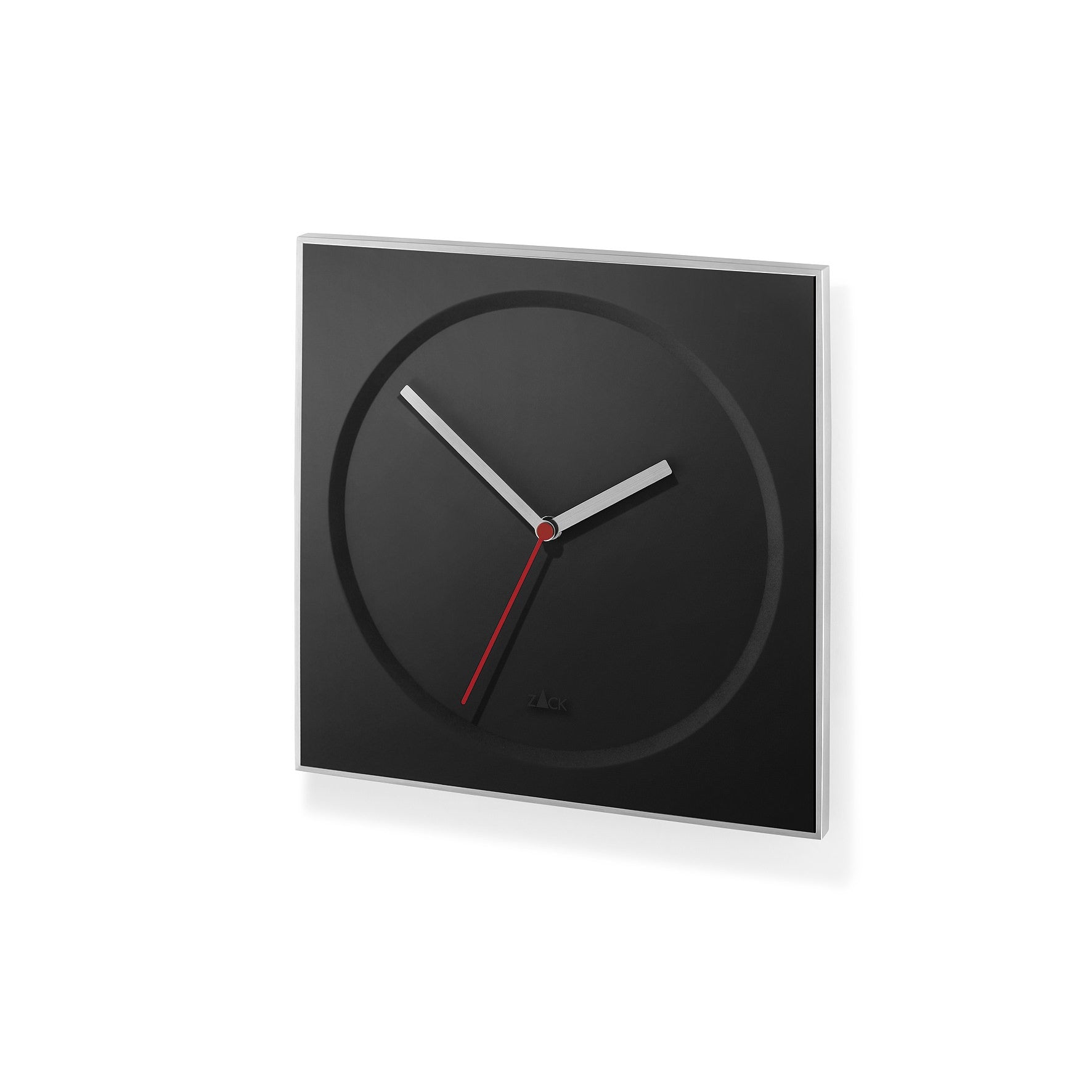 ウォールクロック｜60050 HOYO HL 壁掛け時計 ステップ式 幅26cm 高さ26cm 厚み3.5cm 18/10ステンレス製 ヘアライン仕上げ H2-490