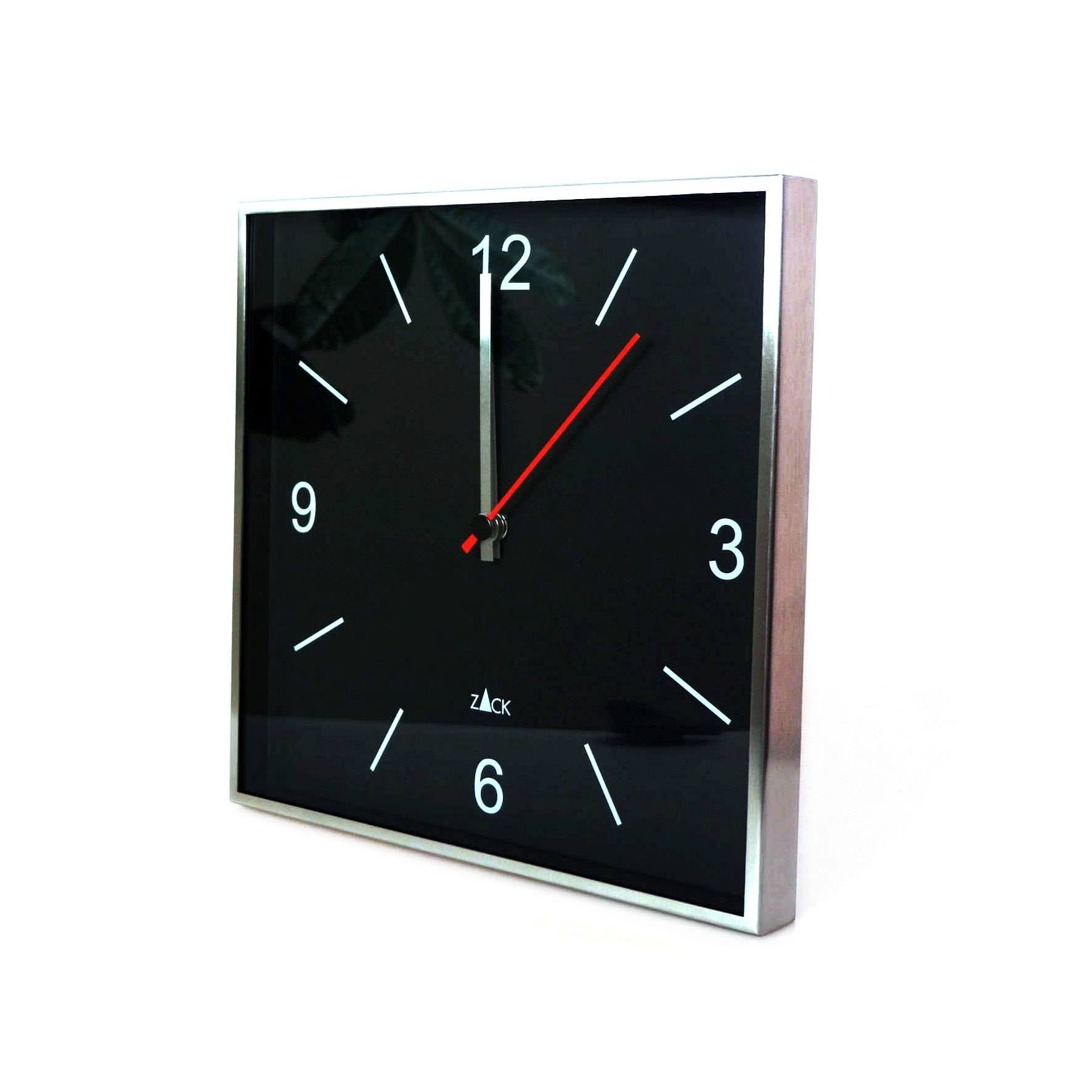 ウォールクロック｜60052 SILLAR HL 壁掛け時計 ステップ式 幅26cm 高さ26cm 厚み4.1cm 18/10ステンレス製 ヘアライン仕上げ