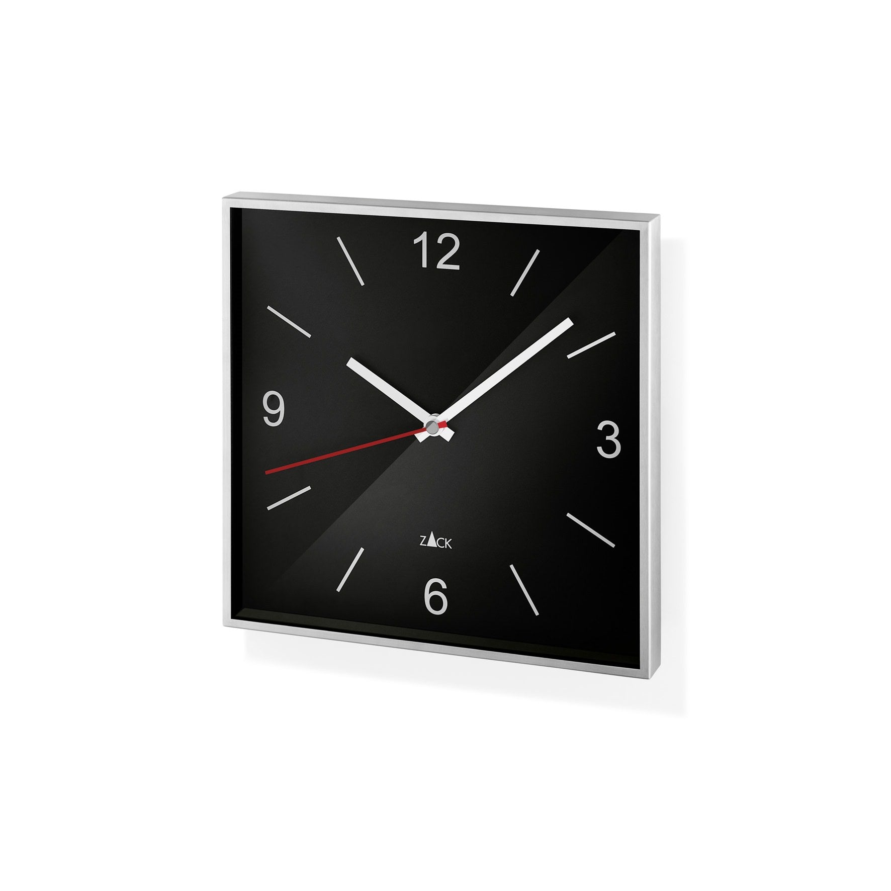 ウォールクロック｜60052 SILLAR HL 壁掛け時計 ステップ式 幅26cm 高さ26cm 厚み4.1cm 18/10ステンレス製 ヘアライン仕上げ