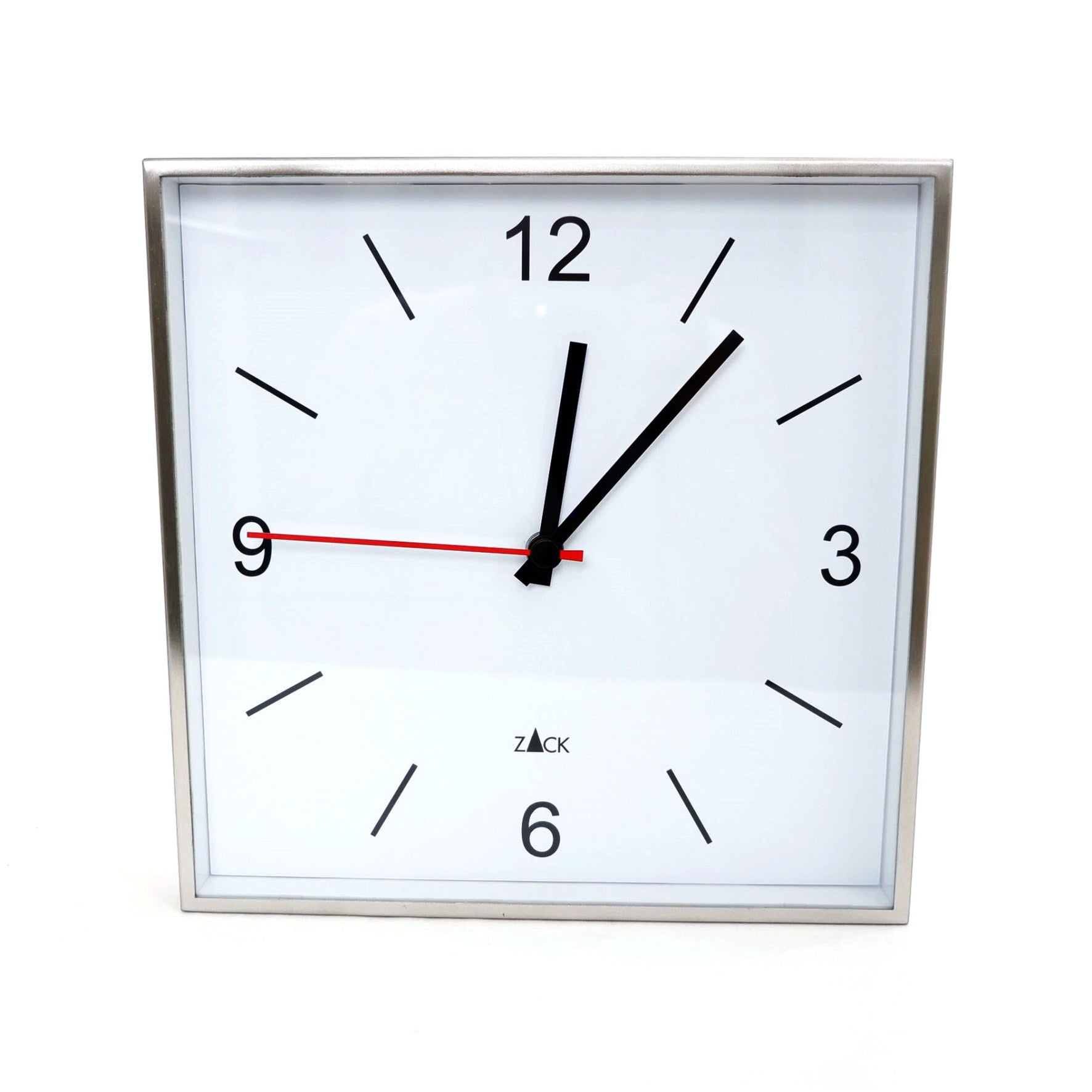 ウォールクロック｜60053 SILLAR HL 壁掛け時計 ステップ式 幅26cm 高さ26cm 厚み4.1cm 18/10ステンレス製 ヘアライン仕上げ