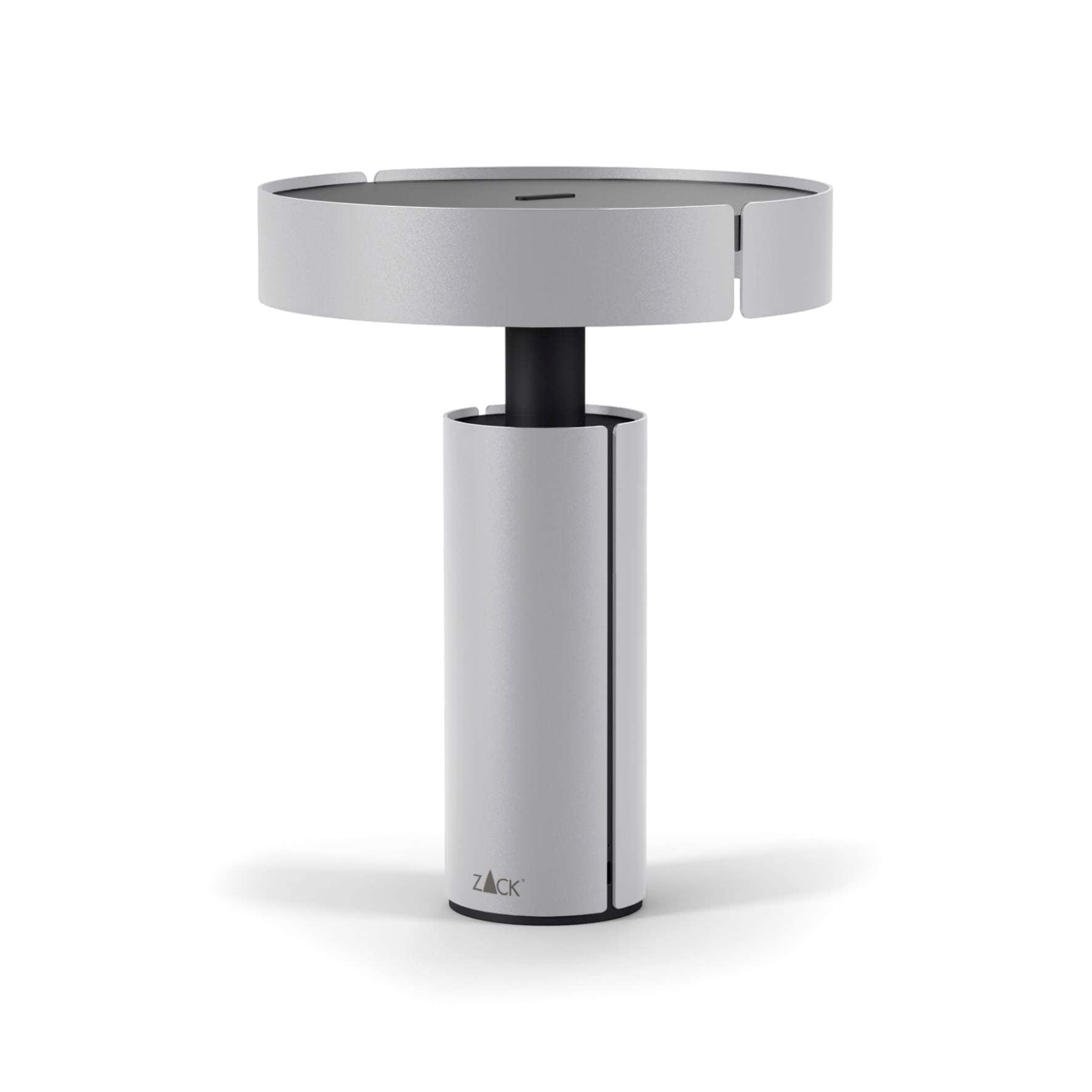 LEDテーブルライト｜60084 YARO USB充電式(Type-C) ベッドサイドライト デスクライト 直径20.5cm 高さ26cm スタンド底部直径7cm 1.4kg 18/10ステンレス製 グレイ