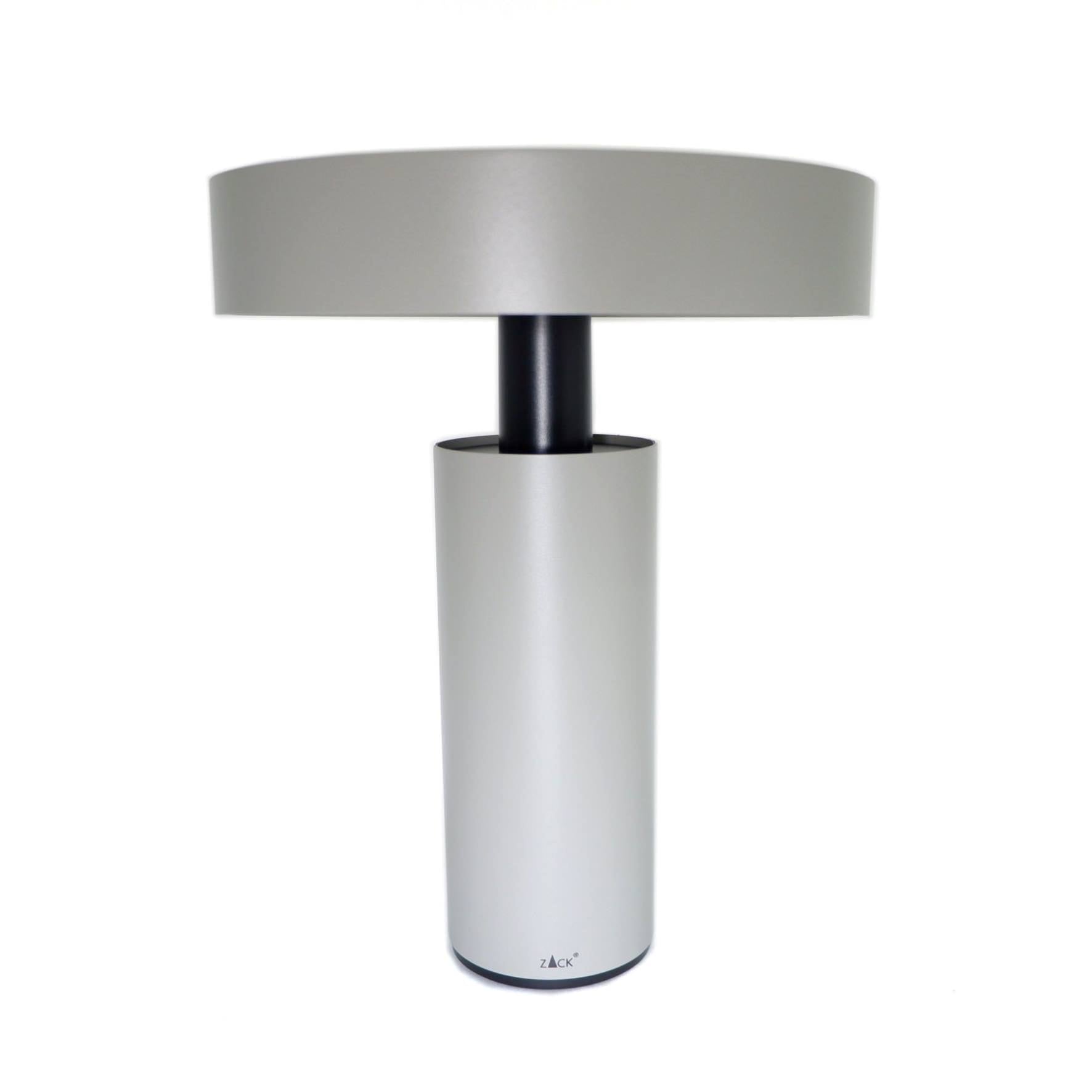 LEDテーブルライト｜60084 YARO USB充電式(Type-C) ベッドサイドライト デスクライト 直径20.5cm 高さ26cm スタンド底部直径7cm 1.4kg 18/10ステンレス製 グレイ