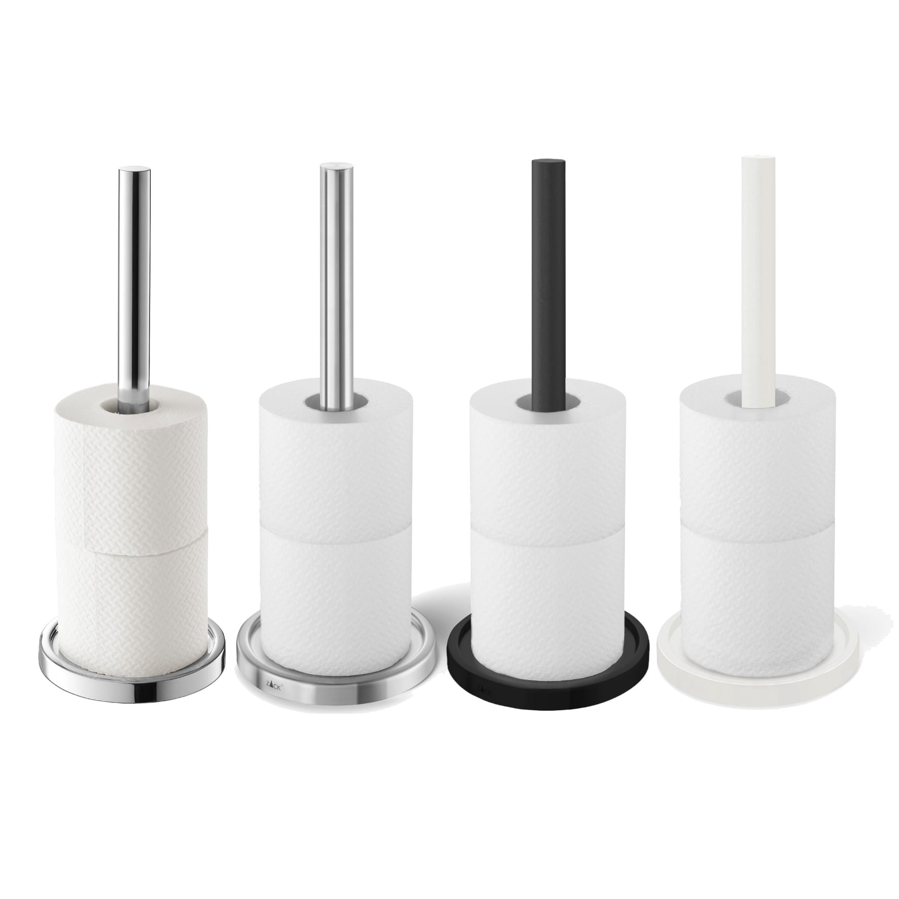 スペアトイレットペーパーホルダー｜40074 MIMO MP 予備ロール ペーパーストッカー ペーパースタンド 高さ38cm ベース直径15cm 18/10ステンレス製 ミラーポリッシュ仕上げ