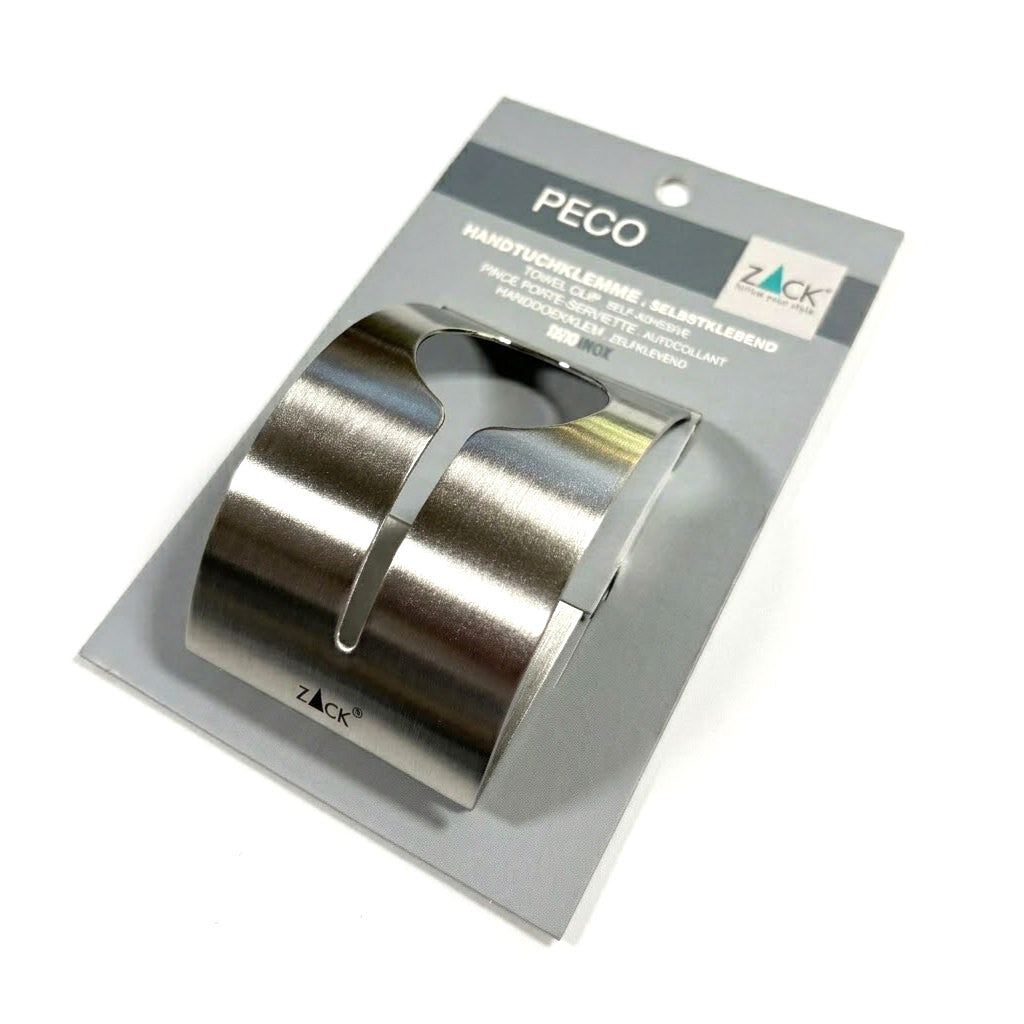 ZACK 40200 PECO ステンレス製タオルクリップ：PECOの台紙に取り付けられたパッケージ