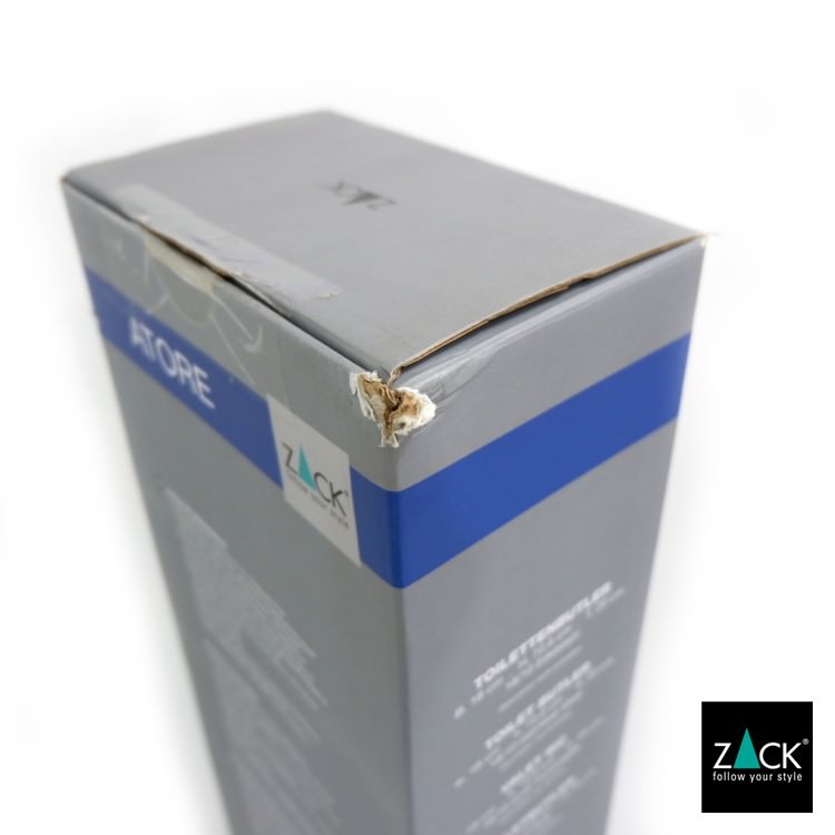 ZACK 40417B トイレットバトラー：商品パッケージ上部と角の状態