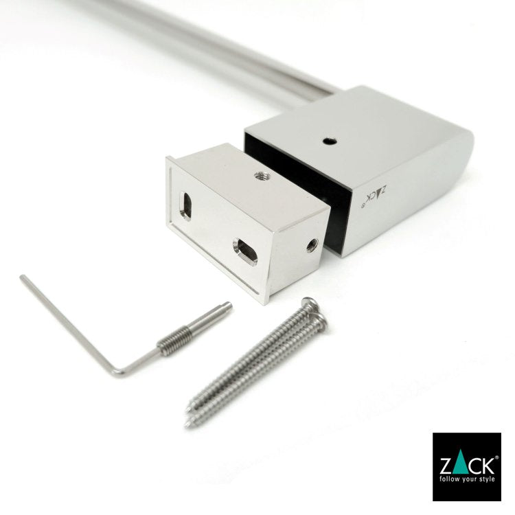 ZACK 40459B タオルバー：本体から壁取付金具を外した状態
