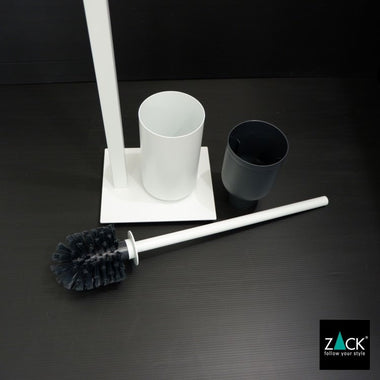 ZACK 40818B トイレットバトラー：外側ケースと内側容器、ブラシを分けて並べた状態