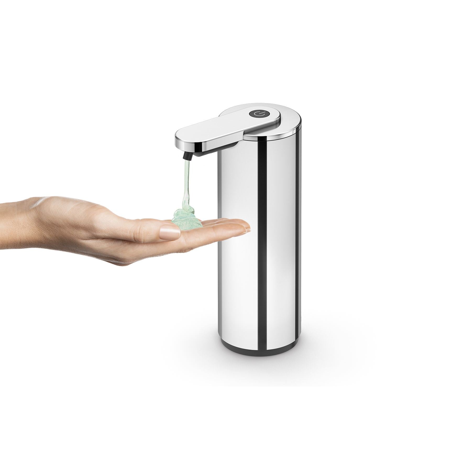 センサーリキッドディスペンサー｜40543 TERVO MP 液体ソープディスペンサー 充電式 置き型 高さ18.8cm 直径6.3cm 容量200ml 18/10ステンレス製 ミラーポリッシュ仕上げ